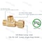 Ez-Fluid 3/8in Female Comp x 3/8in Male x 1/4in Male Extender Tee Add-on Tee EZAT3814 - alternate 2